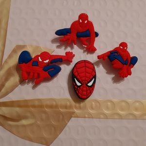 Spider Man shoe charms for Crocs. NWOT